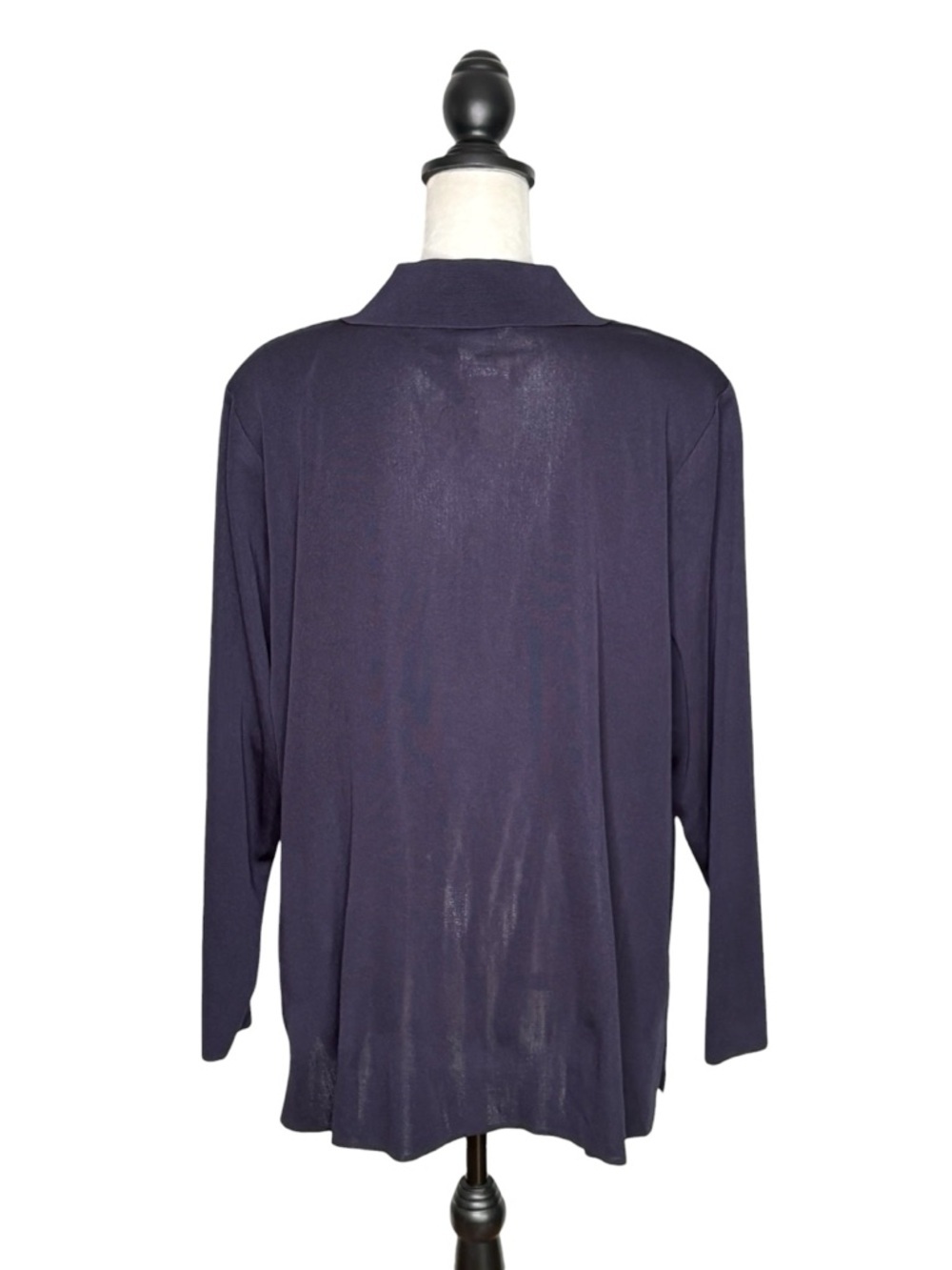 NWT Misook Navy Knit Open Front Cardigan Jacket • Plus Size 3X • $298 - Picture 3 of 12